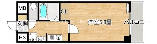 ヴィーブル三国ケ丘【302号室】の間取り