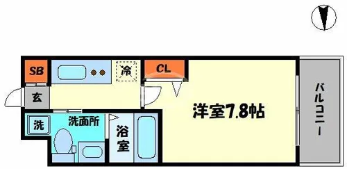 LIVIAZ NAMBA SOL【6階】の間取り