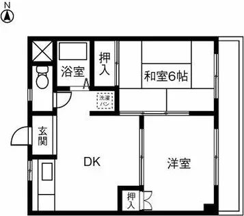 ヴィラージュ八幡【302号室】の間取り