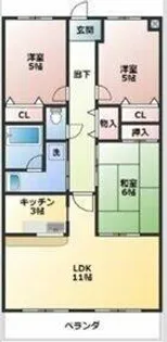 第2グランドビル永吉【404号室】の間取り