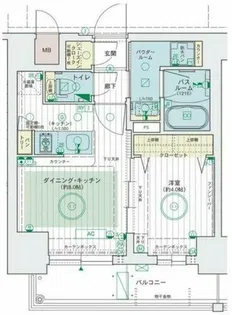 エステムコート大阪福島Ⅱレイヤー【4階】の間取り