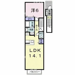パークサウス 東森岡【2階】の間取り