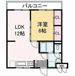 ロイヤルメゾン白浜【B201号室】の間取り