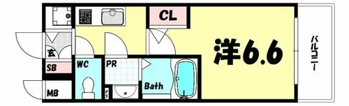 エスリード神戸大倉山ヒルズ【5階】の間取り