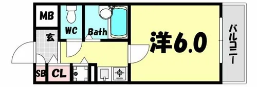 パルシオ三宮フラワーロード【4階】の間取り