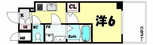 エスリード神戸大倉山ヒルズ【9階】の間取り