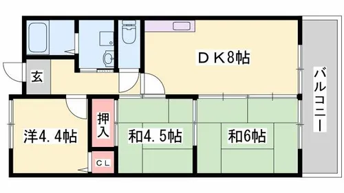 メゾン・ド・アルシュ【403号室】の間取り