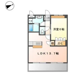 West Hills 弐番館【2階】の間取り