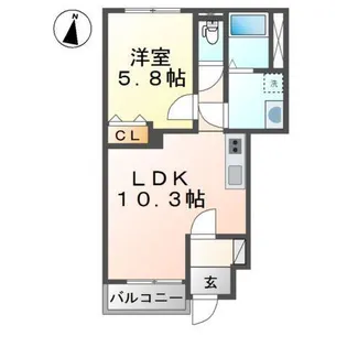 プランドール【1階】の間取り