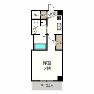 ラシーヌ天王寺町南【602号室】の間取り