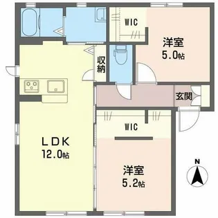メリースクエア【B101号室】の間取り