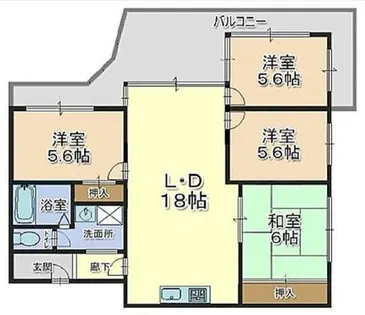 メゾンドゥアテリア【4階】の間取り