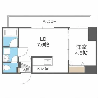N25E9アーバンハウス【8階】の間取り
