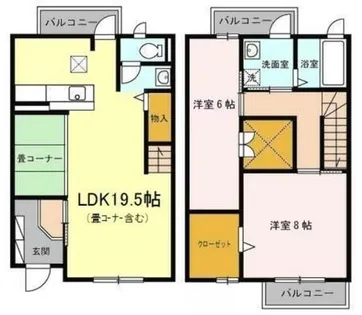サンシャインパルク A棟【1階】の間取り