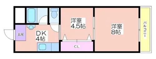 トーカイプラザ壱号館【3階】の間取り