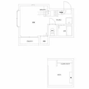 コンパートハウス唐人町【1階】の間取り