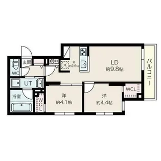 プエンテ発寒【2階】の間取り