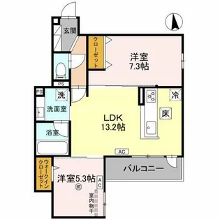 brilant【3階】の間取り