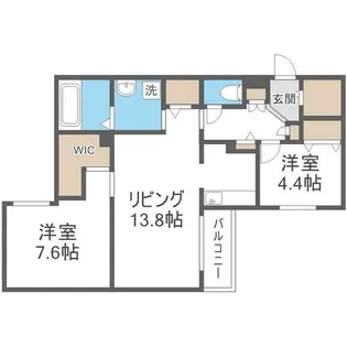 エフュート南円山【3階】の間取り