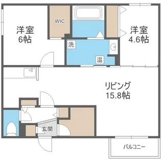 エフュート南円山【2階】の間取り
