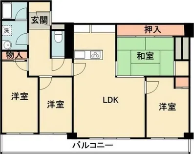 ヴェルデヒルズ箕面【1階】の間取り