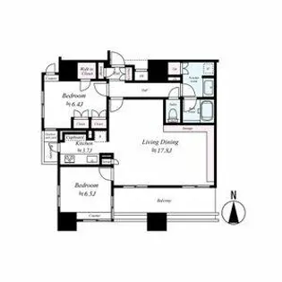 オープンレジデンシア名古屋栄【1101号室】の間取り