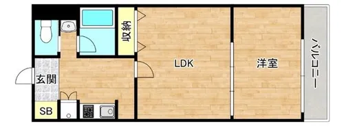 大阪府大阪市生野区新今里2丁目【マンション】の間取り