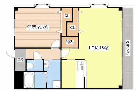 ヴィラプロスペリティ【3-A号室】の間取り
