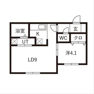 レトワール平岸【1階】の間取り