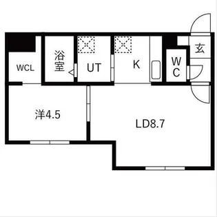 レトワール平岸【4階】の間取り