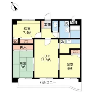 福岡県福岡市南区大橋3丁目【マンション】の間取り
