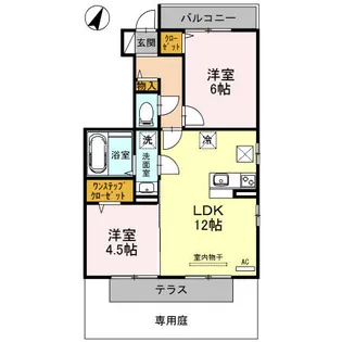 セジュールアースマーシⅤ【101号室】の間取り