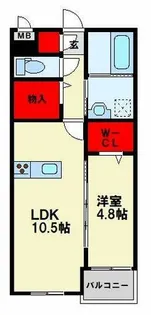 福岡県北九州市八幡東区春の町2丁目【マンション】の間取り