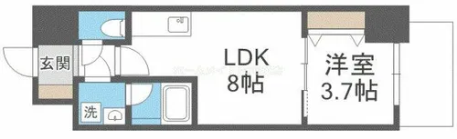 エスリードレジデンス大阪谷町ザ・マークス【13階】の間取り