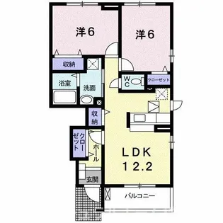 グランソーレA【1階】の間取り