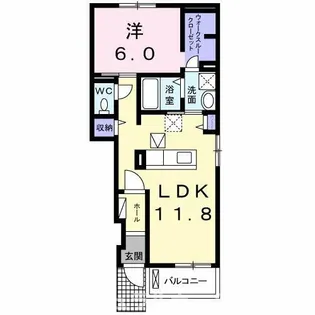 エスポワールⅡ【1階】の間取り