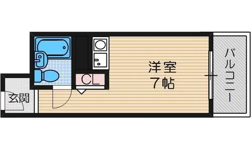 大阪府茨木市美穂ケ丘【マンション】の間取り