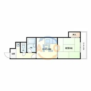 GSハイム西長堀【6階】の間取り