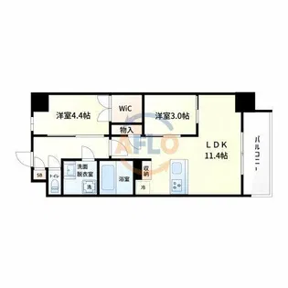 アーバネックス東梅田【12階】の間取り