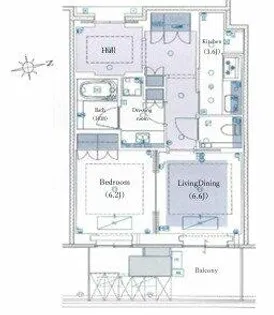 グラングリーン大阪THE NORTH RESIDENCE【32階】の間取り