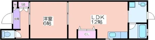 浜口東マンションウイングス【1階】の間取り
