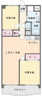 シャトー第3八戸ノ里【8階】の間取り
