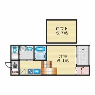 ハーモニーテラス八剱町【2階】の間取り