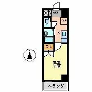 プロビデンス東新町【8階】の間取り