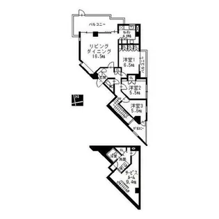 Ns21やごと【1階】の間取り