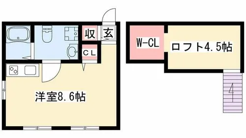 ロフト壱番館【1階】の間取り