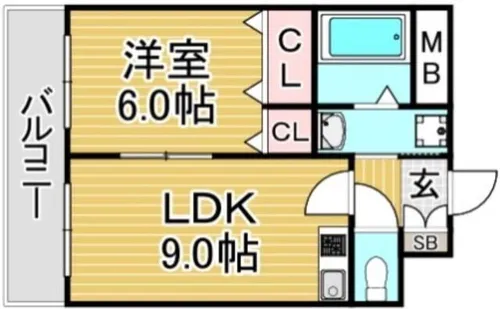 福岡県福岡市南区塩原4丁目【マンション】の間取り