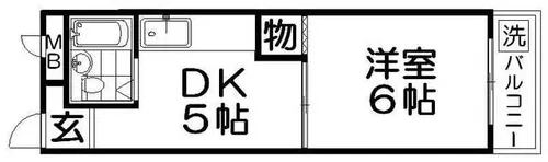 ヴィレッジ香里【3階】の間取り
