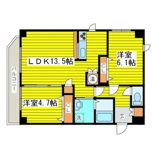ヴェール元町【201号室】の間取り