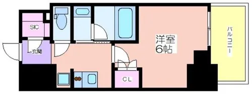 クレストコート靱公園THE CLASS【1112号室】の間取り